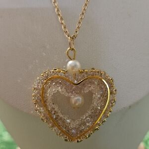 Goldtone Heart Pendant Necklace